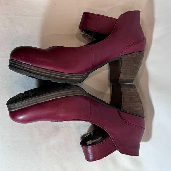 WOLKY Sz 39 Almond Toe Leather Mary Jane Style Heels Shoes - Picture 5 of 11